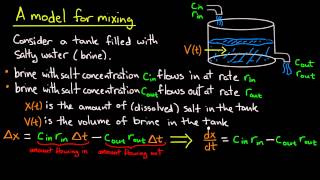 ODE | A model for mixing problems