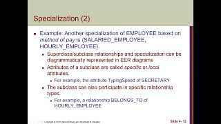 Week # 4  Ch 4 : EER & Ch 5 : The Relational Data Model