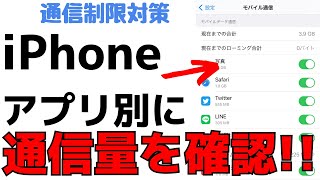 iPhoneで通信制限になってしまう人必見！アプリ別の通信量を確認する方法