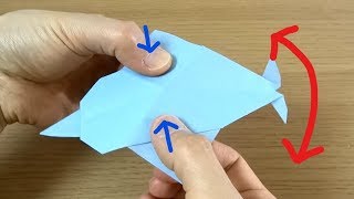 ヘンテコおりがみ「泳ぐイルカ」Moving Origami \