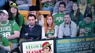 Lady Makes Obscene Gesture At Celtics Game