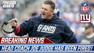 THE GIANTS HAVE FIRED JOE JUDGE! | INSTANT REACTION