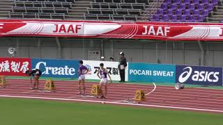 男子200m予選2組　U20日本選手権R01