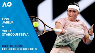 Ons Jabeur v Yuliia Starodubtseva Extended Highlights | Australian Open 2024 First Round