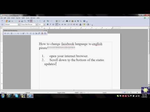 How to change FaceBook language to English(Pirate) How to change FaceBook language to English(Pirate)