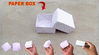 How To Make Paper Box || Notebook Paper Box Diy 🎁 || घर पर पेपर से बाॅक्स बनाना सिखे