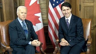 U.S Vice-President Joe Biden meets with Justin Trudeau in Ottawa