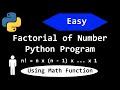 Factorial in Python (using math module)