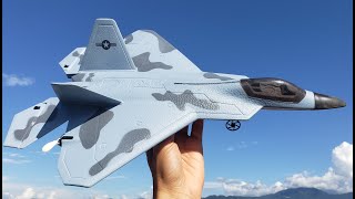 Parkten 4Ch 3D/6G F-22S Raptor RC Jet Unbox and Test