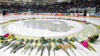 Humboldt memorial service honours 16 killed one year after Broncos bus crash