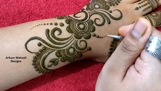 Two Basic Dubai Mehndi Designs For Front And Back Hand Latest Dubai Mehndi Design For Eid 18