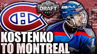 HABS DRAFT SKILLED RUSSIAN DEFENDER DMITRI KOSTENKO (2021 NHL Entry Draft Top Prospects News Today)