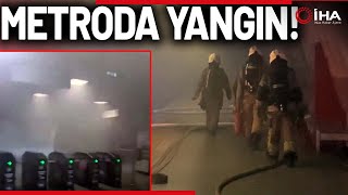 Yenikapı Metro İstasyonunda Yürüyen Merdiven Yandı, Büyük Panik Yaşandı