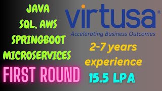 π Virtusa Interview Experience | 3β7 Years | Java | Spring Boot | Microservices | Java 8