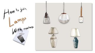 MARKER RENDERING INTERIOR ACCESSORIES - Quick Pendant and Table Lamp Sketch with Markers | HH Design