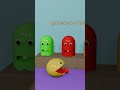 Pacman Gets Mad | Trapped by Ghosts #pacman  #pacmananimations #pacmangame