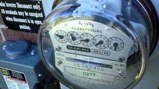 Electric Meter Spinning Backwards from Solar