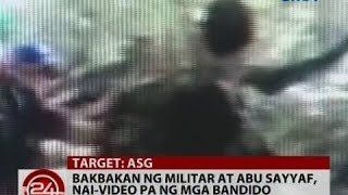 Bakbakan ng militar at Abu Sayyaf, nai-video ng mga bandido
