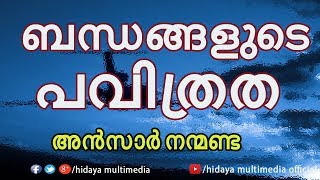 ബന്ധങ്ങളുടെ പവിത്രത | അൻസാർ നന്മണ്ട