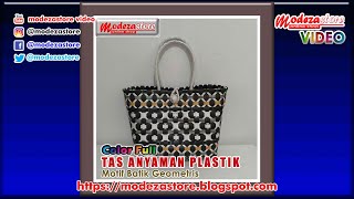 Color Full 1!!! Tas Anyaman Plastik Motif Geometris By Modezastore Video - Youtube