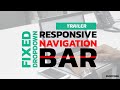 [Trailer] Fixed Responsive Dropdown Navigation Bar With Logo | HTML, CSS And JQuery