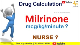 Milrinone infusion : Drug calculation