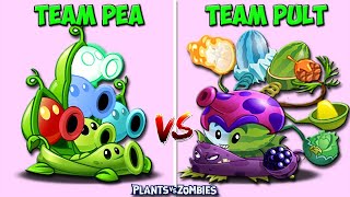All PULT Plants Vs PEA Plants - Who Will Win? - PvZ 2 Team Plant vs Team Plant