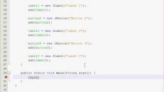 Java GUI Tutorial 10 - Gridlayout