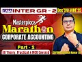 Corporate Accounting Marathon Part-2 | Dec'24/June'25 | CMA Inter Gr-2 | By CA/CMA Santosh Kumar