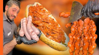 Huge sandwich in Tehran “Hese khoob” fastfood🔥👆 فستفود حس خوب تهرانپارس