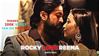 Rocky Reena Love Status ✨💝 || Mehbooba Song || Kgf Chapter 2 ||