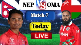 Live : NEP vs OMA  Live Match | Nepal Vs Oman Live Match Score & Commentary #livematch