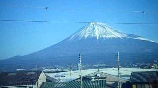 新幹線の車窓　富士山＆車内放送　Shinkansen Mt.Fuji