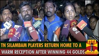 Tamil Nadu Silambam Players return home to a warm reception after winning 44 Gold Medals