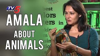 Akkineni Amala about Animals | Amala Akkineni Interview | TV5 News