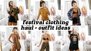 TRY ON FESTIVAL HAUL + OUTFIT IDEAS | BOOHOO