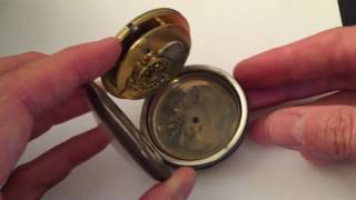 EARLY 1800S SILVER VERGE FUSEE ALARM POCKET WATCH