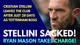 CRISTIAN STELLINI SACKED! Ryan Mason Takes Charge of Tottenham for the Remainder of the Season