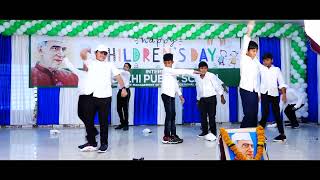 7th class boys dance performance on children's day