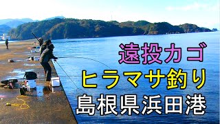 ヒラマサ釣り（島根県浜田港西沖波止 2020年12月29日）