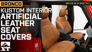 21+ Ford Bronco Kustom Interior 4 Door Custom Leather Seat Covers Installation@ExtremeTerrainBronco