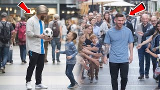 Lionel messi hace Experimento y se Disfraza en una plaza te Sorprenderas lo que pasa acontinuacion..