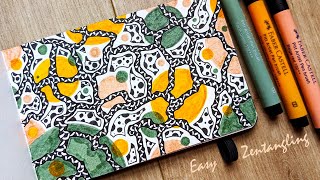 How to Zentangle | Step-by-Step simple Color Zentangle Pattern for Beginners | Art to Relax