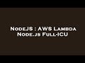 NodeJS : AWS Lambda Node.js Full-ICU