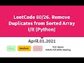 LeetCode 80. Remove Duplicates from Sorted Array II (Python)