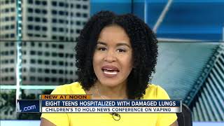 Children's Hospital: Eight teens hospitalized with lung damage possibly due to vaping