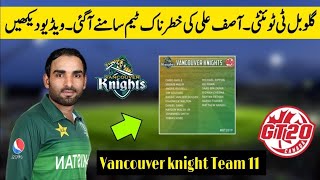 Global T20 League 2019 || Vancouver Knights Full Team Squad || AwanZaada Tech