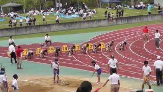 2016 広島県中学校陸上競技選手権　3年　100m　決勝