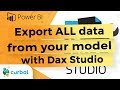 Export one table of data or the entire model with DAX Studio