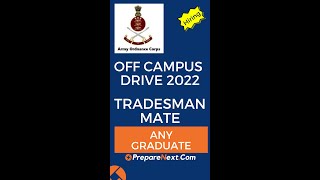 Tradesman Mate, Fireman | Army Ordnance Corps Recruitment 2022 | Pan India